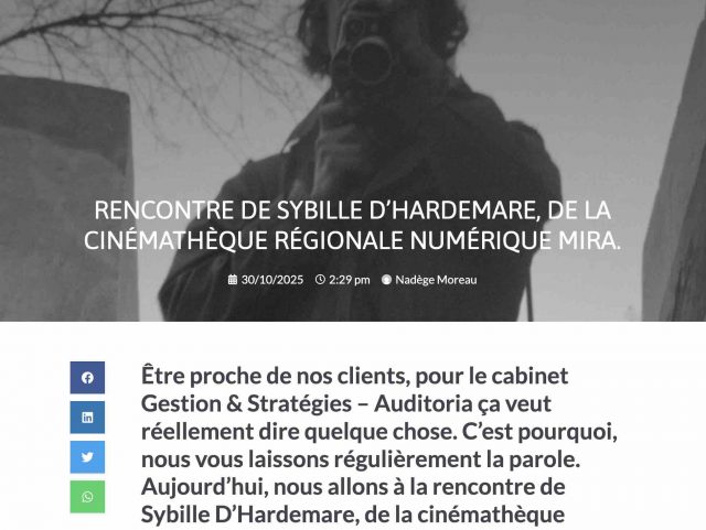 Rencontre avec Sybille d'Hardemare, assistante de documentation et de communication