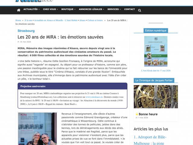 Les 20 ans de MIRA : les émotions sauvées