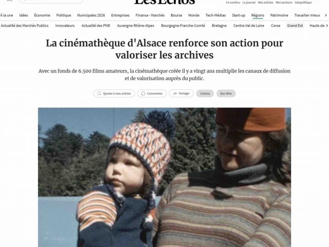 La cinémathèque d'Alsace renforce son action pour valoriser les archives