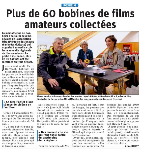 Plus de 60 bobines de films amateurs collectées 