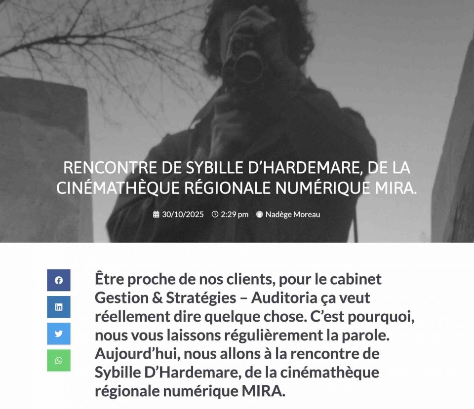 Rencontre avec Sybille d'Hardemare, assistante de documentation et de communication