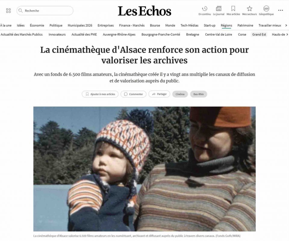 La cinémathèque d'Alsace renforce son action pour valoriser les archives